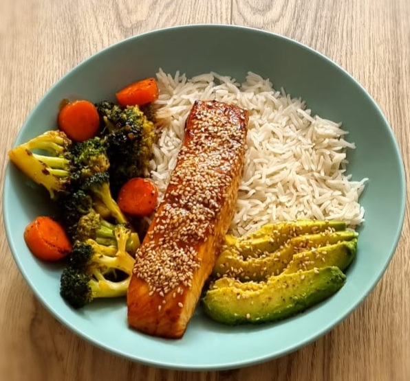 Teriyaki Glazed Salmon Bowl