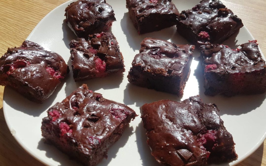 Dark Chocolate & Raspberry Brownies