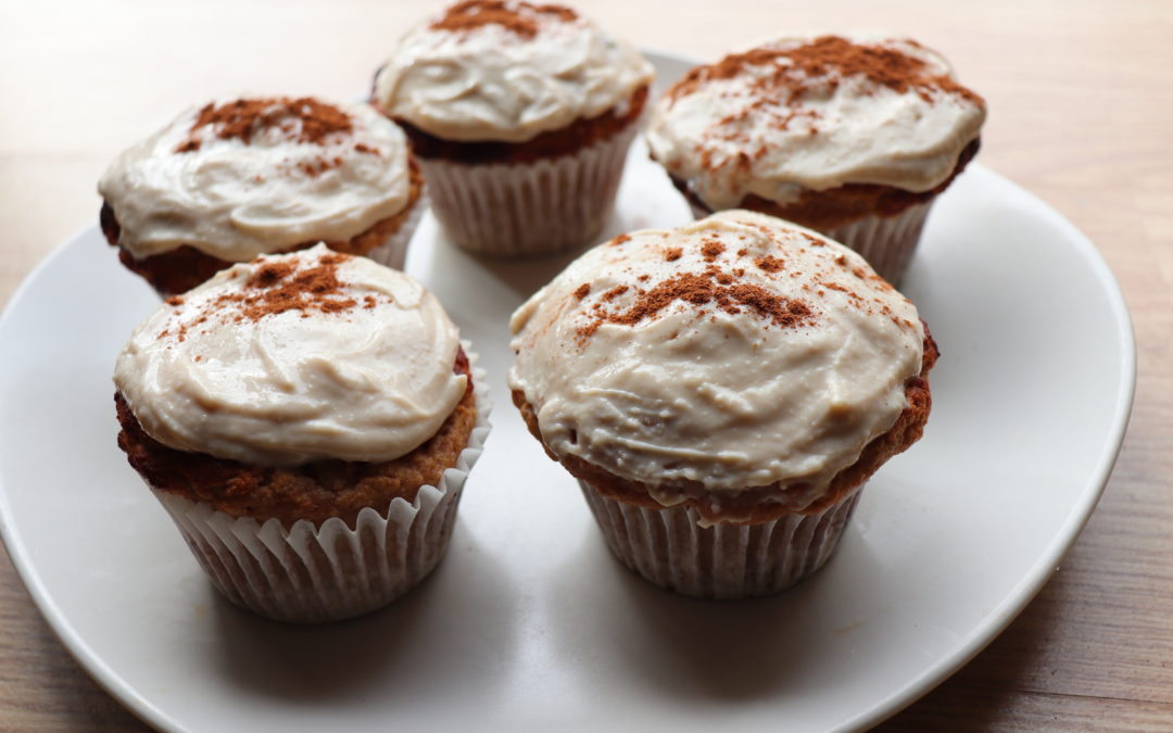 Carrot Cake Muffin With Cream Cheese Icing
