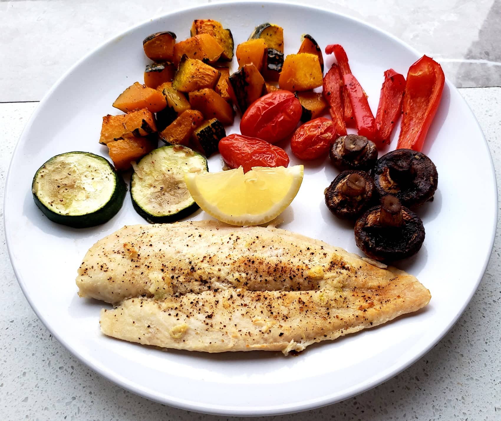 Lemon Baked Basa with Roasted Veg • MC Future Fitness