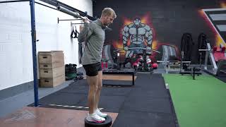 Barbell Feet Elevated Reverse Lunge
